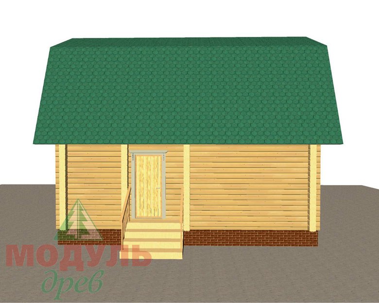 Дом из бруса «Дачник» макет 3