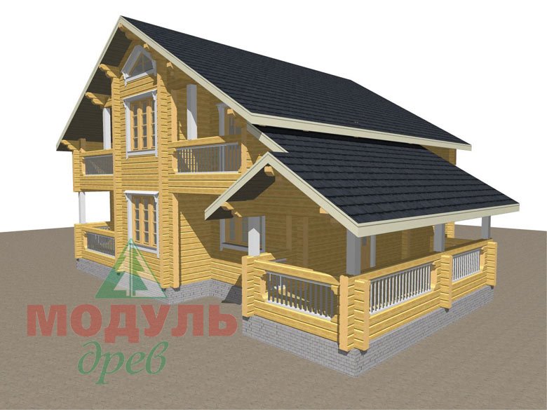 Дом из бруса «Новороссийск» - макет 3