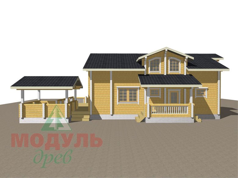 Проект дома из бруса «Октябрьск» - макет 4