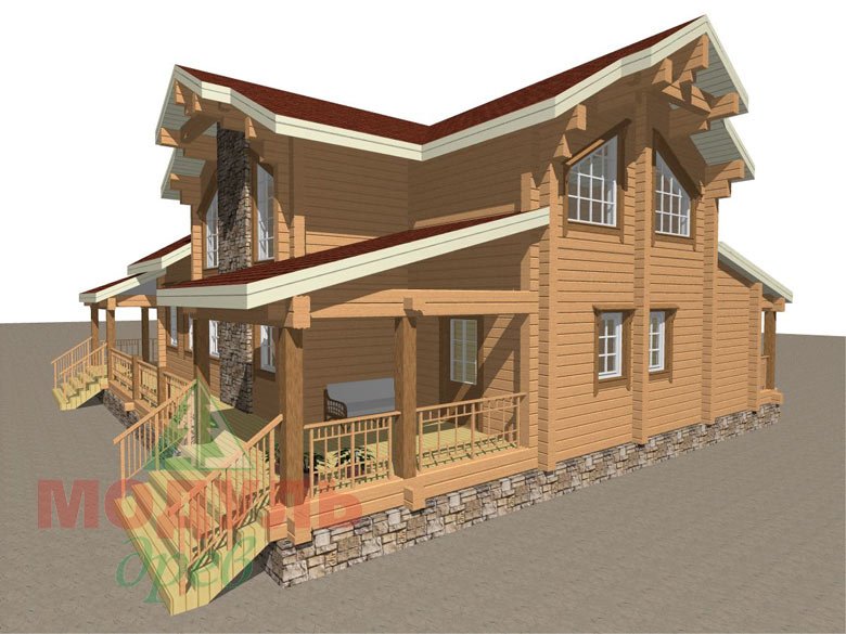 Деревянный дом из бруса «Отрадное» - макет 8