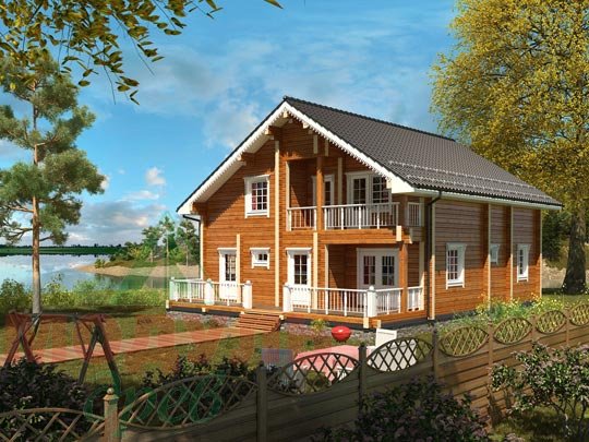Современный деревянный брусовой дом «Переславль»