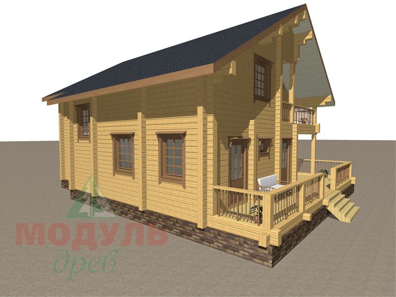 Деревянный брусовой дом «Переславль» - макет 6
