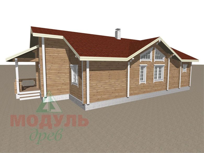 Проект дома из бруса «Пятигорск» - макет 4