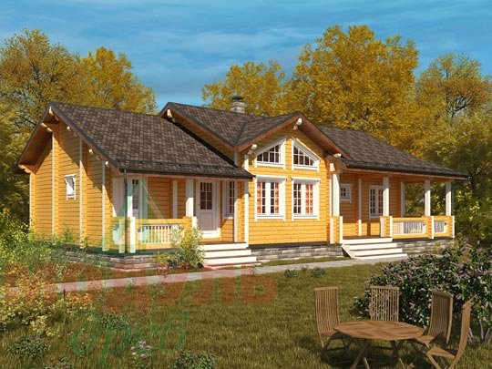 Проект дома из бруса «Пятигорск»