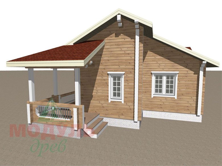 Проект дома из бруса «Пятигорск» - макет 3