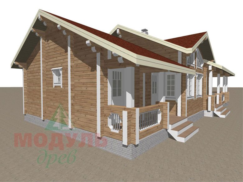 Проект дома из бруса «Пятигорск» - макет 7