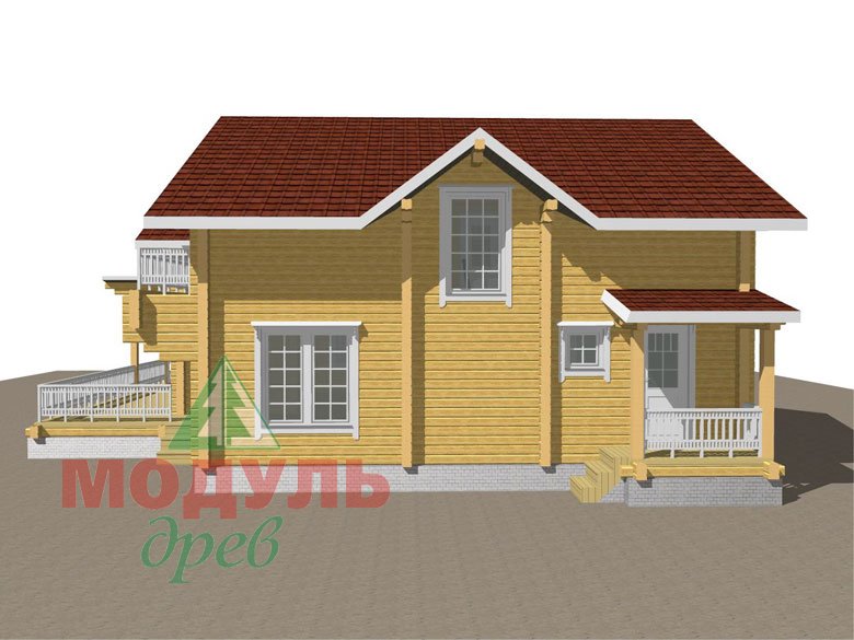 Деревянный дом из бруса «Ставрополь» - макет 4