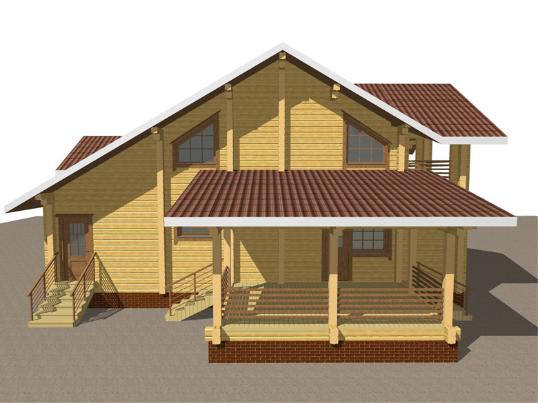 Деревянный дом из бруса «Суздаль» - макет 2