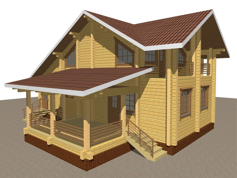 Деревянный дом из бруса «Суздаль» - макет 3