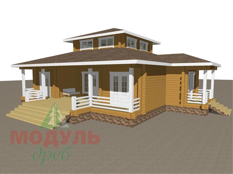 Дом из бруса «Улан-Удэ» - макет 2