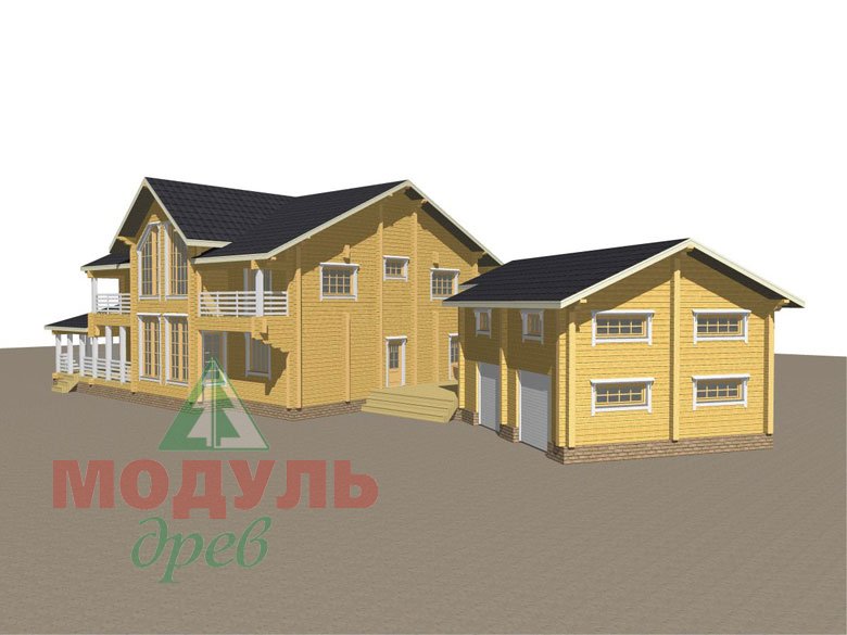 Проект дома из бруса «Волгоград» - макет 3