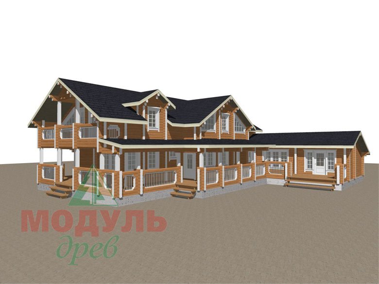 Проект дома из бруса «Янтарный» - макет 5