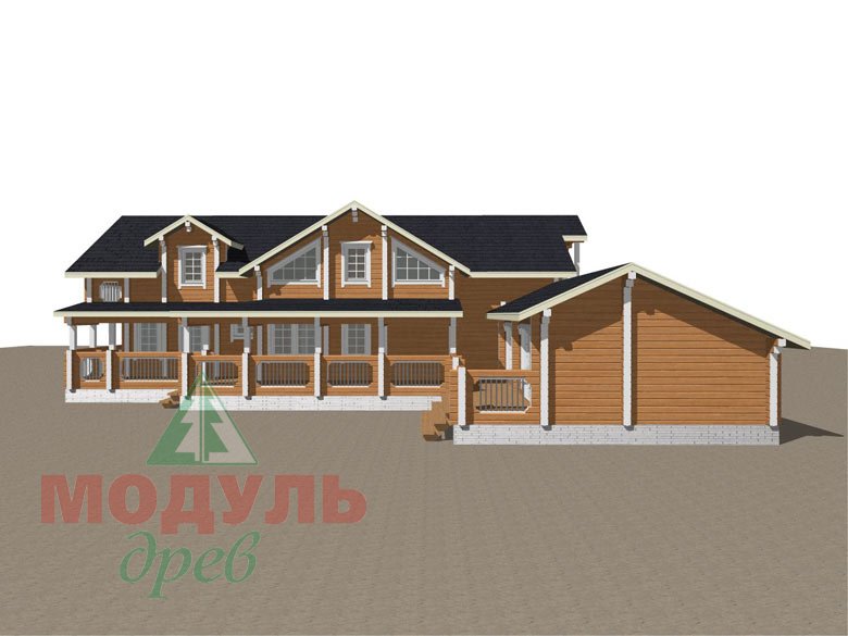Проект дома из бруса «Янтарный» - макет 6